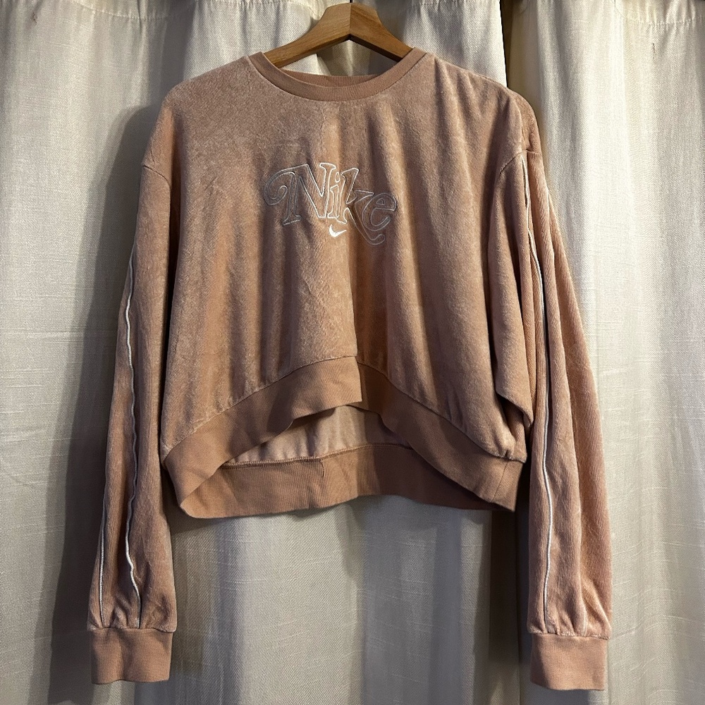 Nike Sportswear Cropped Velvet/ Velour Women's Crewneck